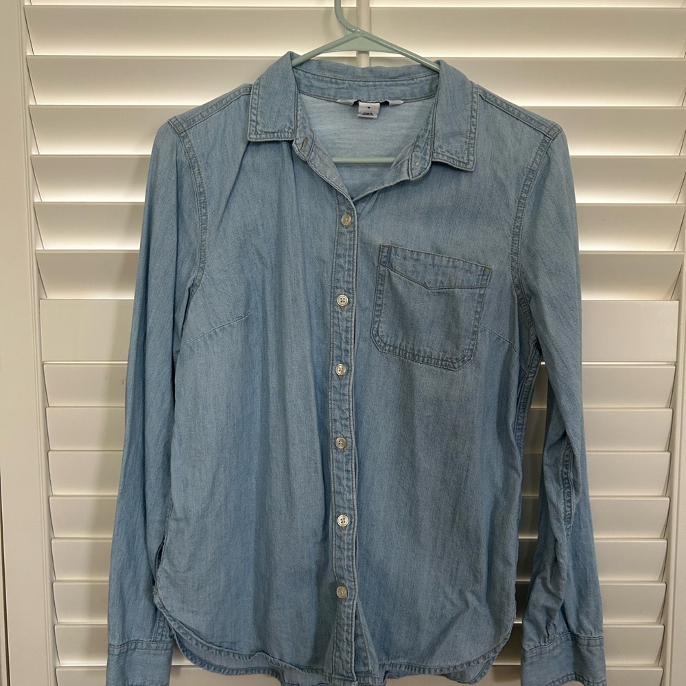 Old Navy Light Denim Button Down